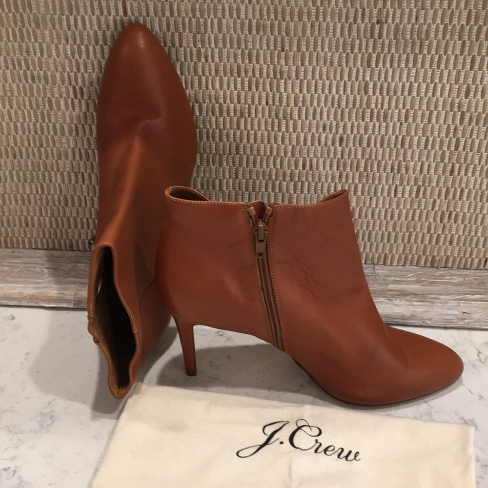 J.Crew Caramel Leather Booties